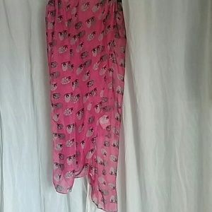 Pink sheep print scarf